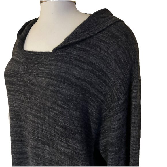 Paka The Hoodie Sweater Unisex XL Gray Royal Alpaca Wool Handmade Pullover - Picture 6 of 13